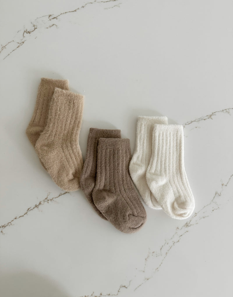 Soft Fuzzy Socks 'Pack of 3'