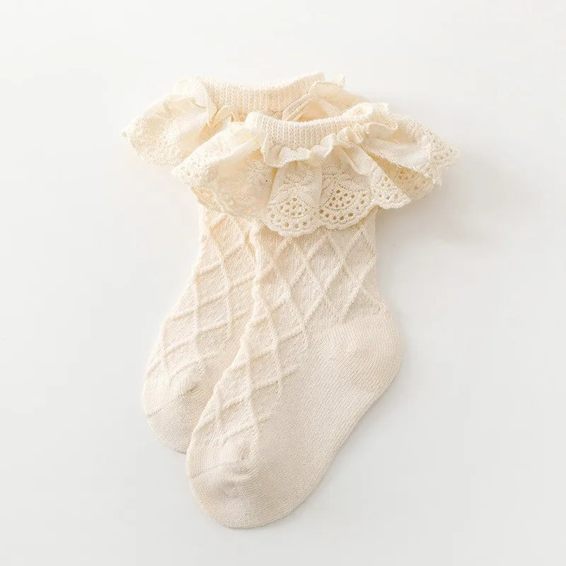 Ankle Socks With Lace Trim
