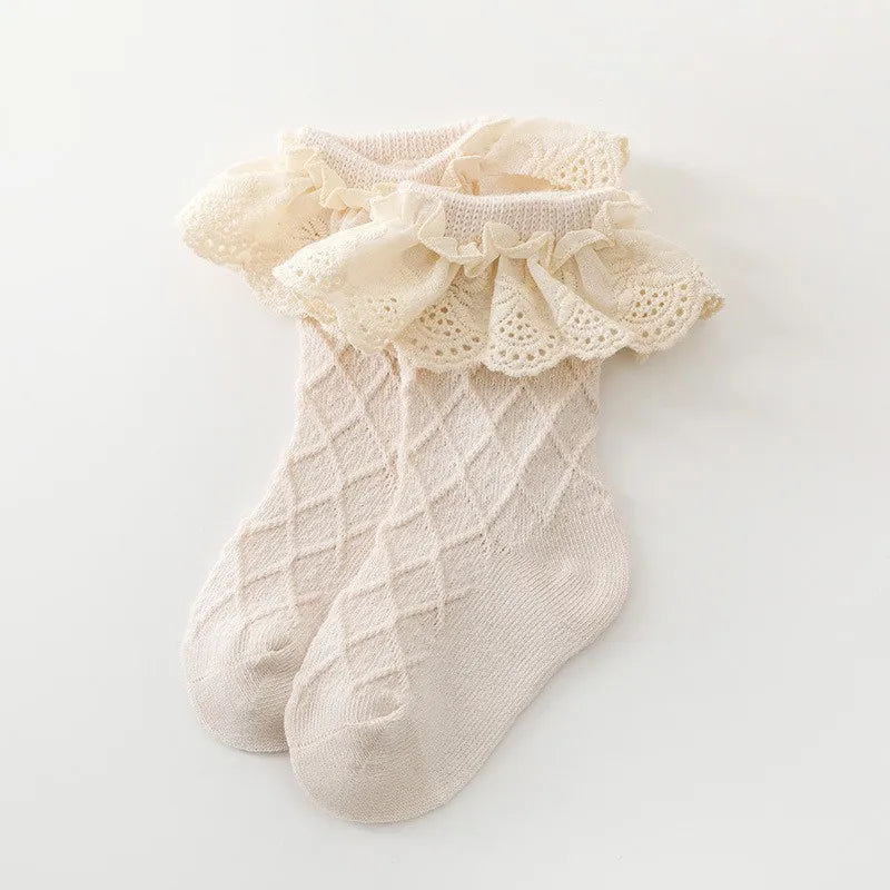 Ankle Socks With Lace Trim