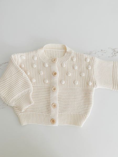 White knitted hotsell baby cardigan