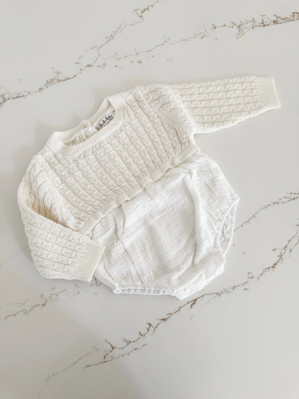 Textured Knit Romper