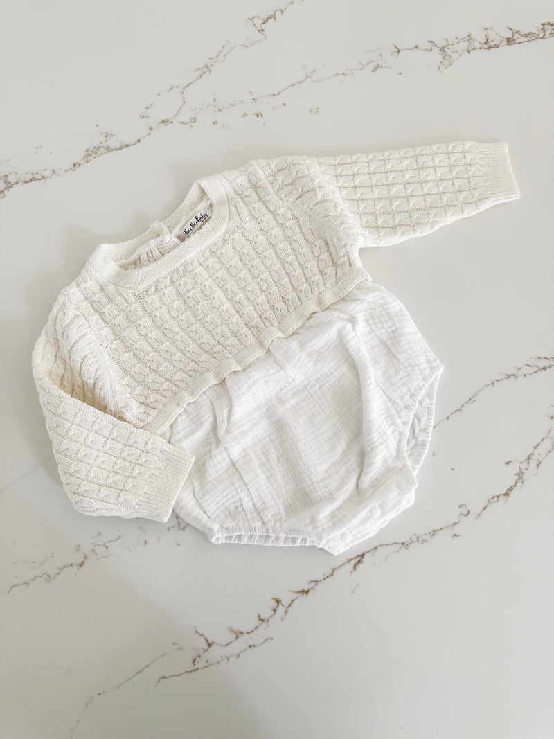 Textured Knit Romper