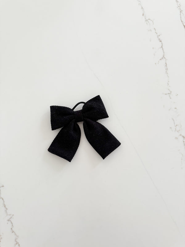 Bow With Scrunchie - Black