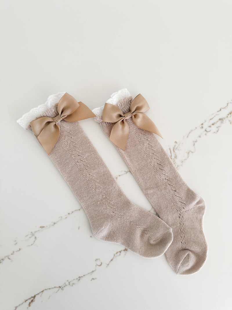 Cotton Bow Socks