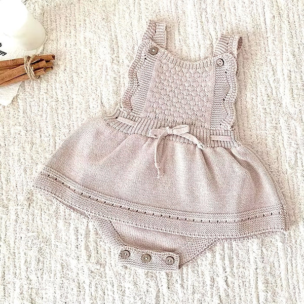 Textured Knit Romper - Oat