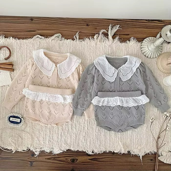 Hollow Out Knit Set