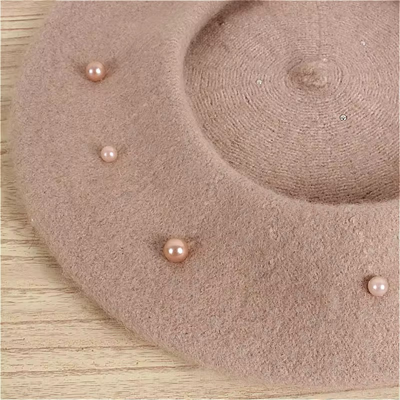 Pearly Wool Beret