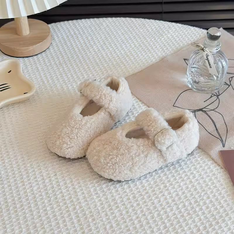 Lambswool Buckle Shoes