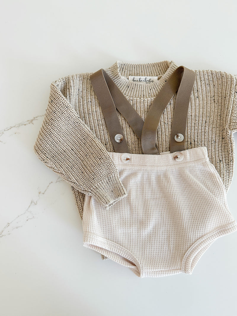 Speckled Chunky Sweater - Sand