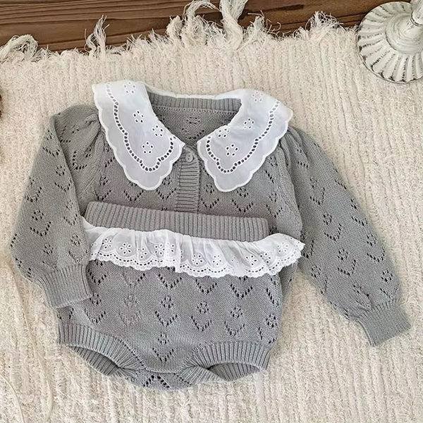 Hollow Out Knit Set