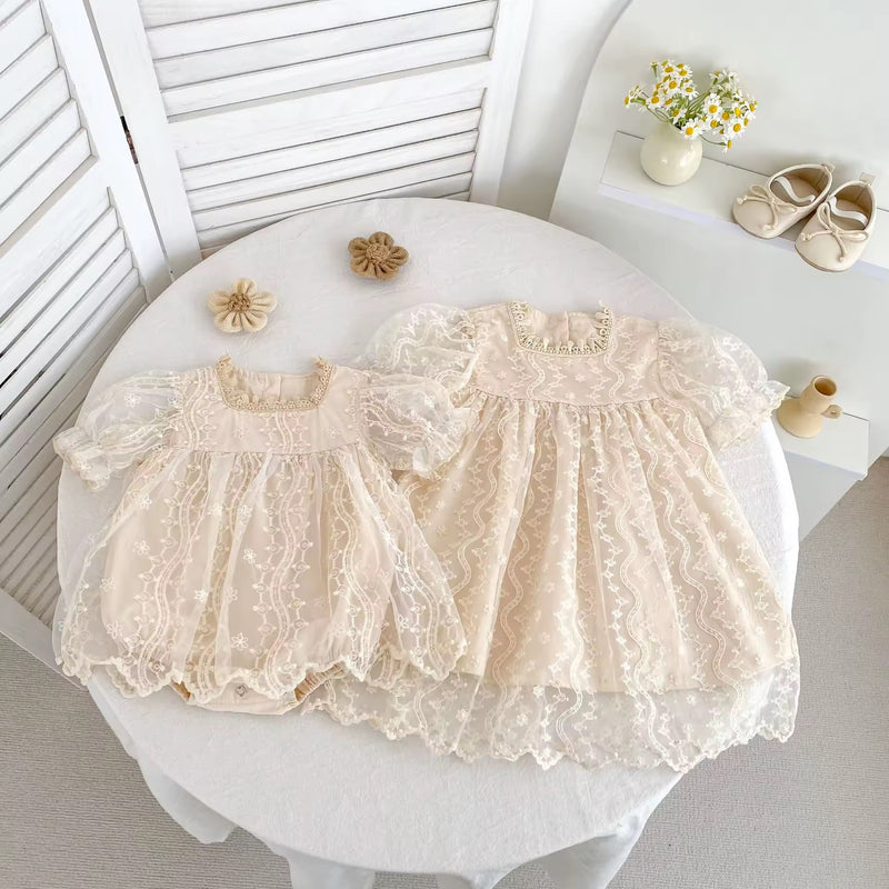 Princess Embroidered Romper