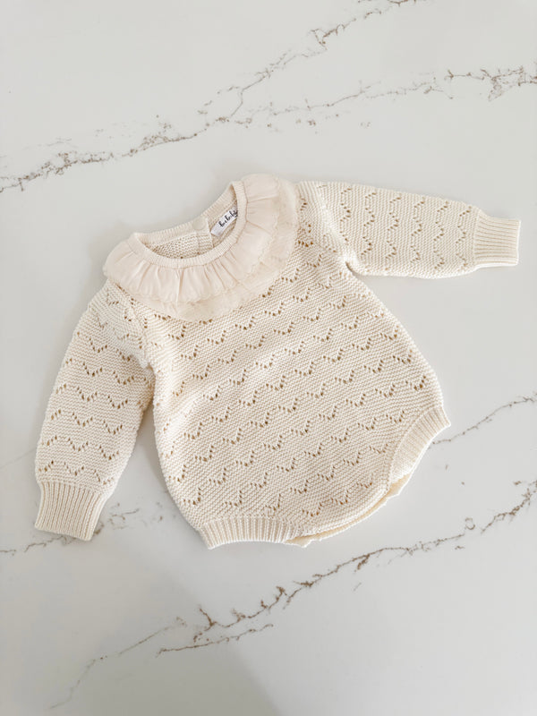 Textured Knit Romper