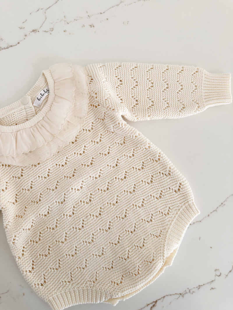 Textured Knit Romper