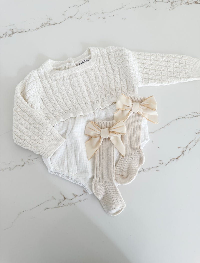 Textured Knit Romper