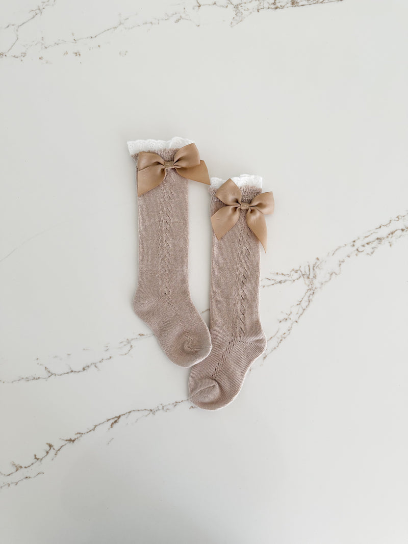 Cotton Bow Socks