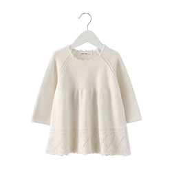 White knit dress baby toddler