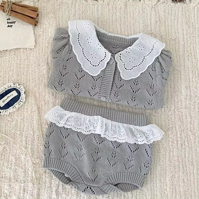 Hollow Out Knit Set