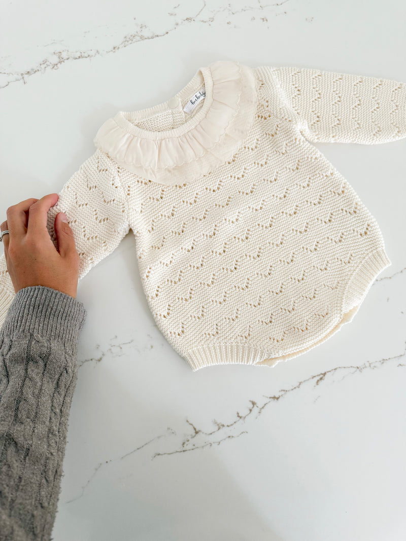 Textured Knit Romper