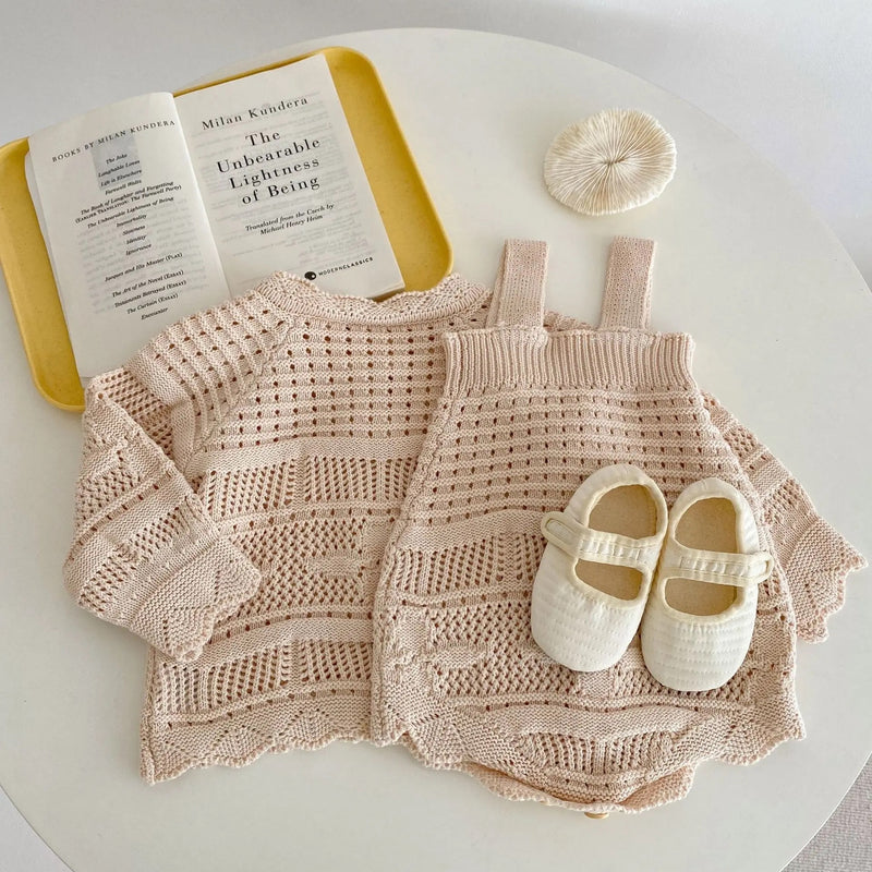 Hollow Out Knit Romper