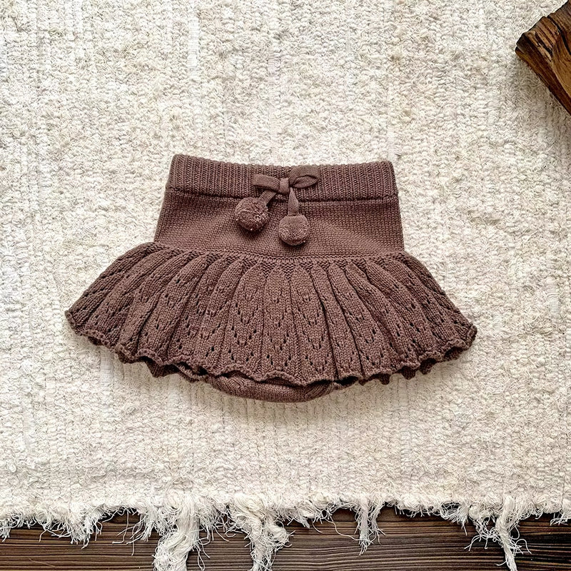 Chunky Knit Skirt - Chocolate