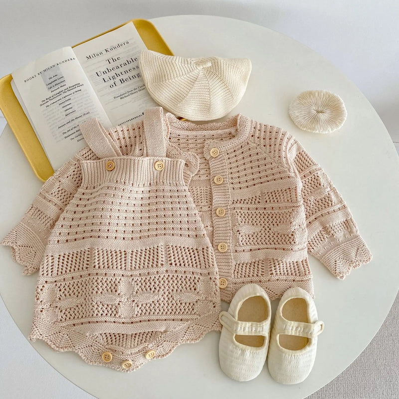 Hollow Out Knit Romper