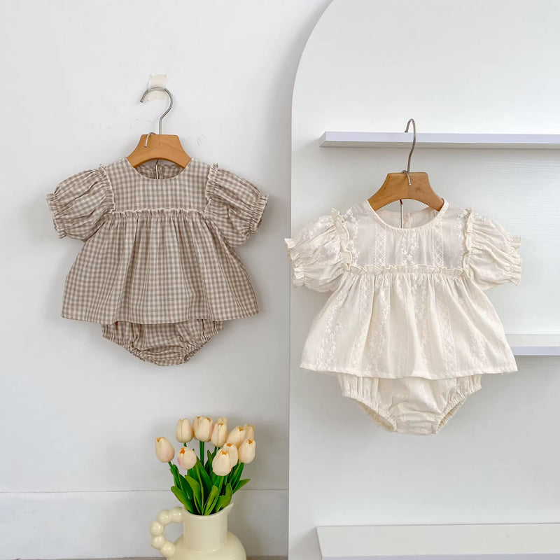 Gingham Cotton Set
