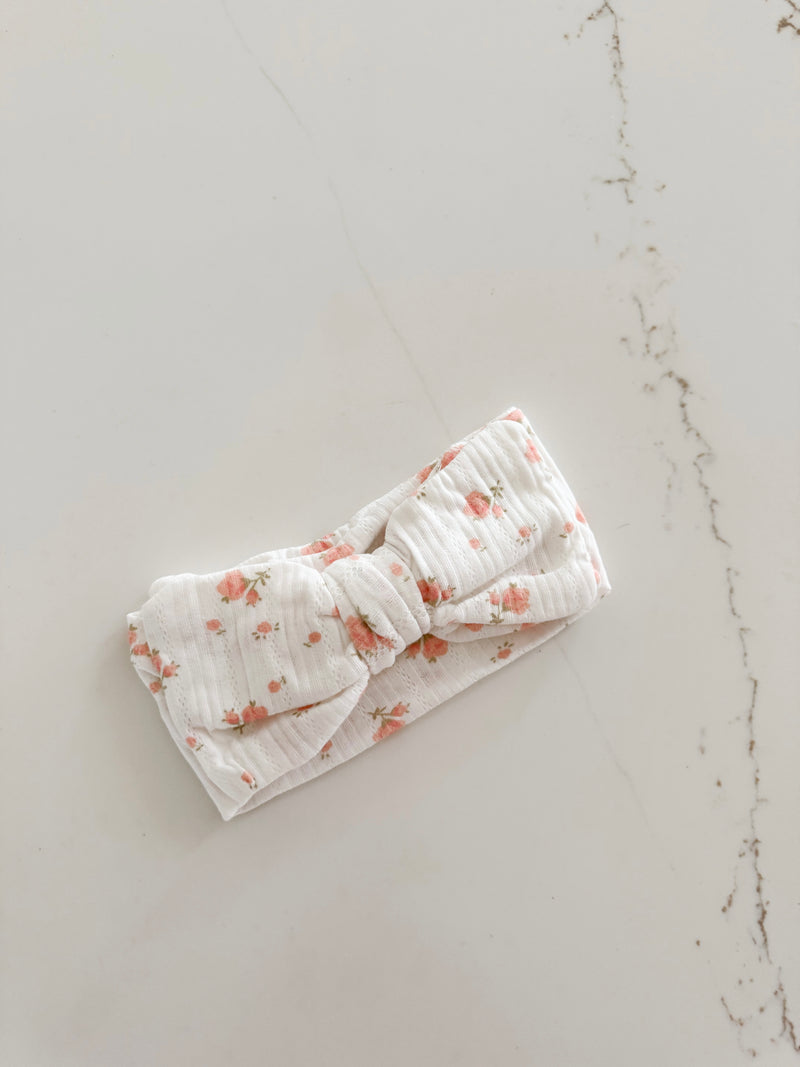 Stretchy Floral Bow Headband