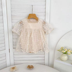 embroidered romper dress Marlo Kids