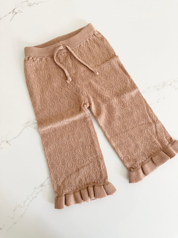 Hollow Out Knit Pants