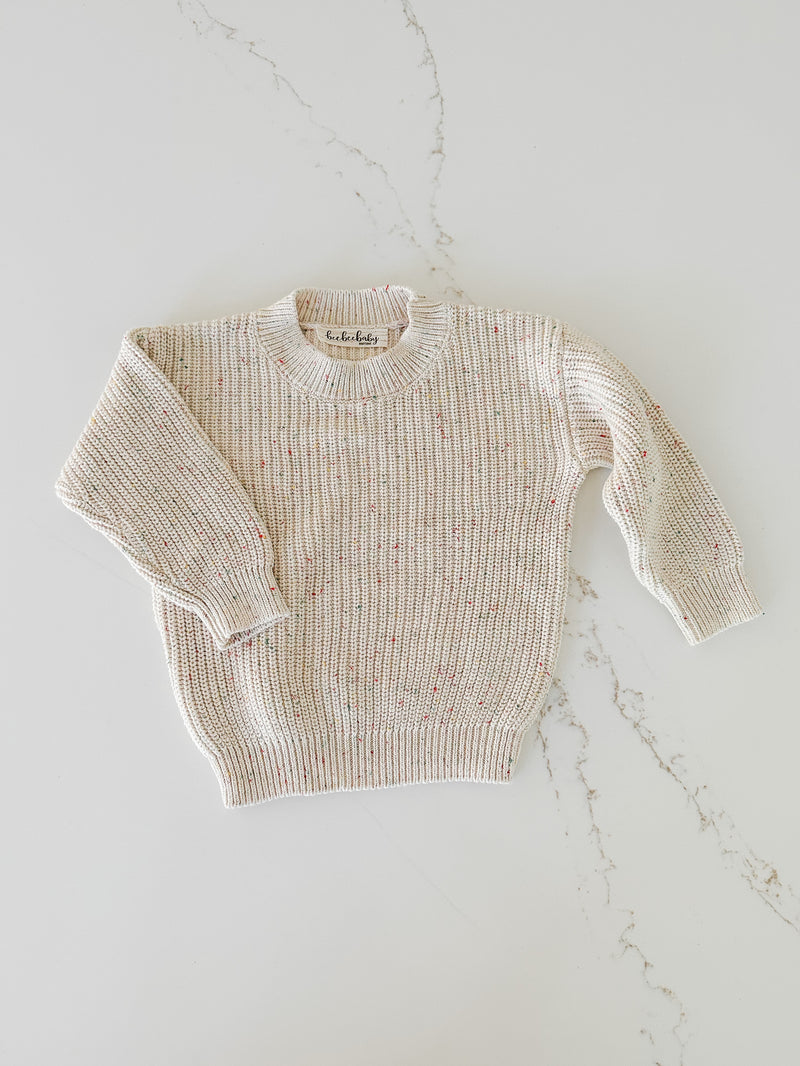 Speckled Chunky Sweater - Oat