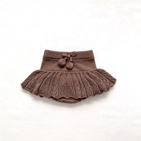 Chunky Knit Skirt - Chocolate