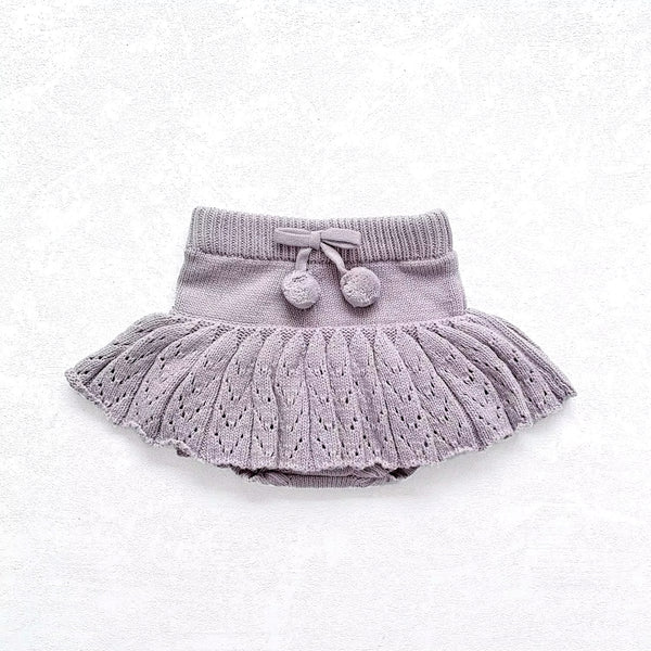 Chunky Knit Skirt - Lavender