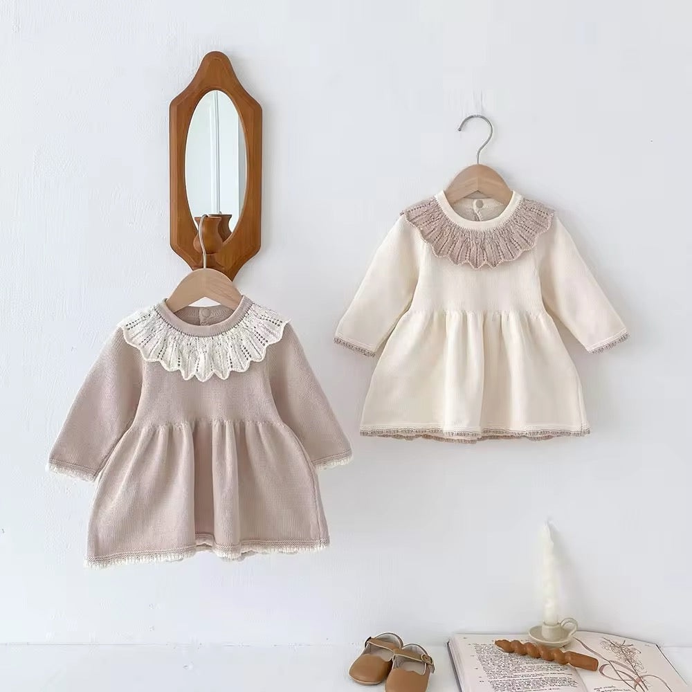 Scalloped Knit Dress - Cream – BeeBeeBabyBoutique