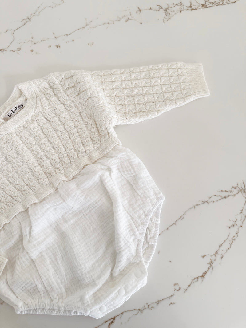 Textured Knit Romper