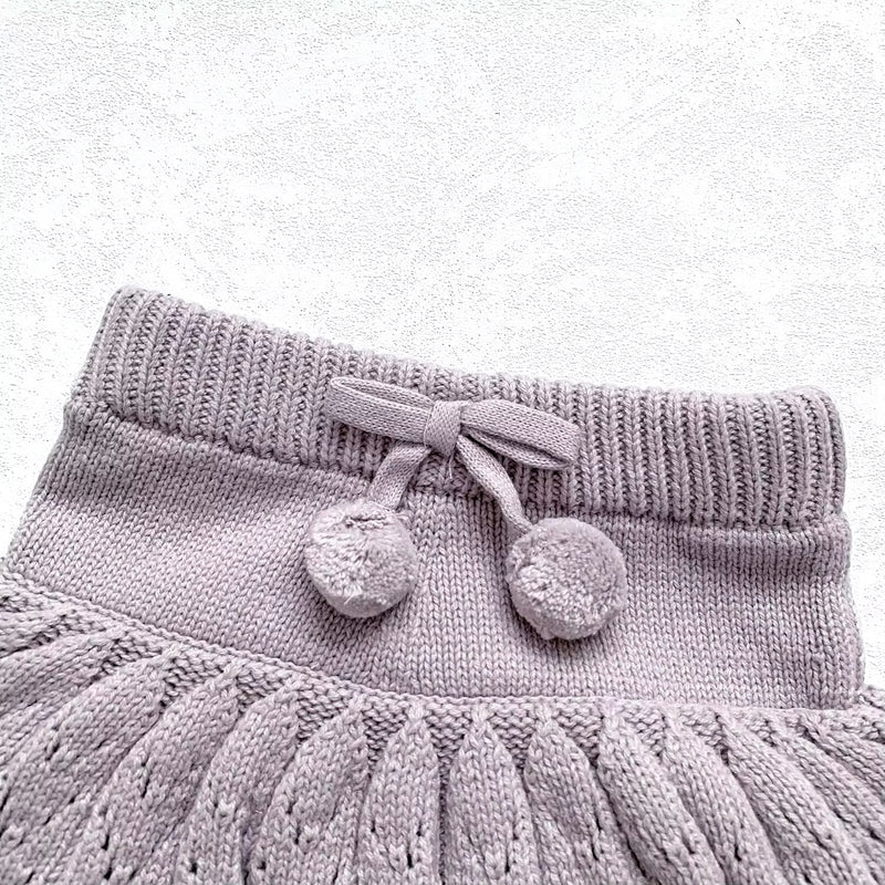 Chunky Knit Skirt - Lavender