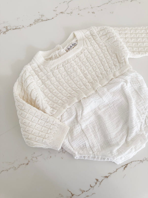 Textured Knit Romper