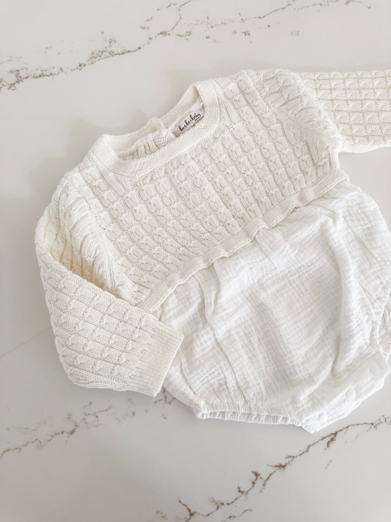Textured Knit Romper