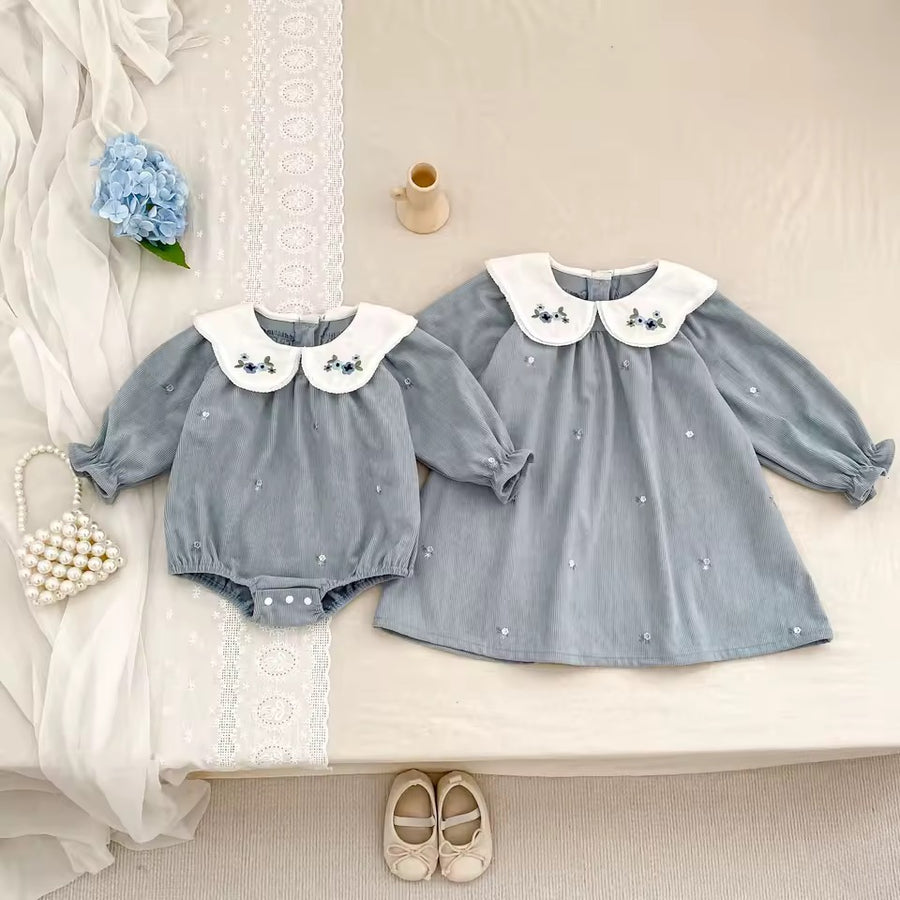 apolina baby enid romper ジャージー ロンパース Enid Embroidered Romper – BeeBeeBabyBoutique