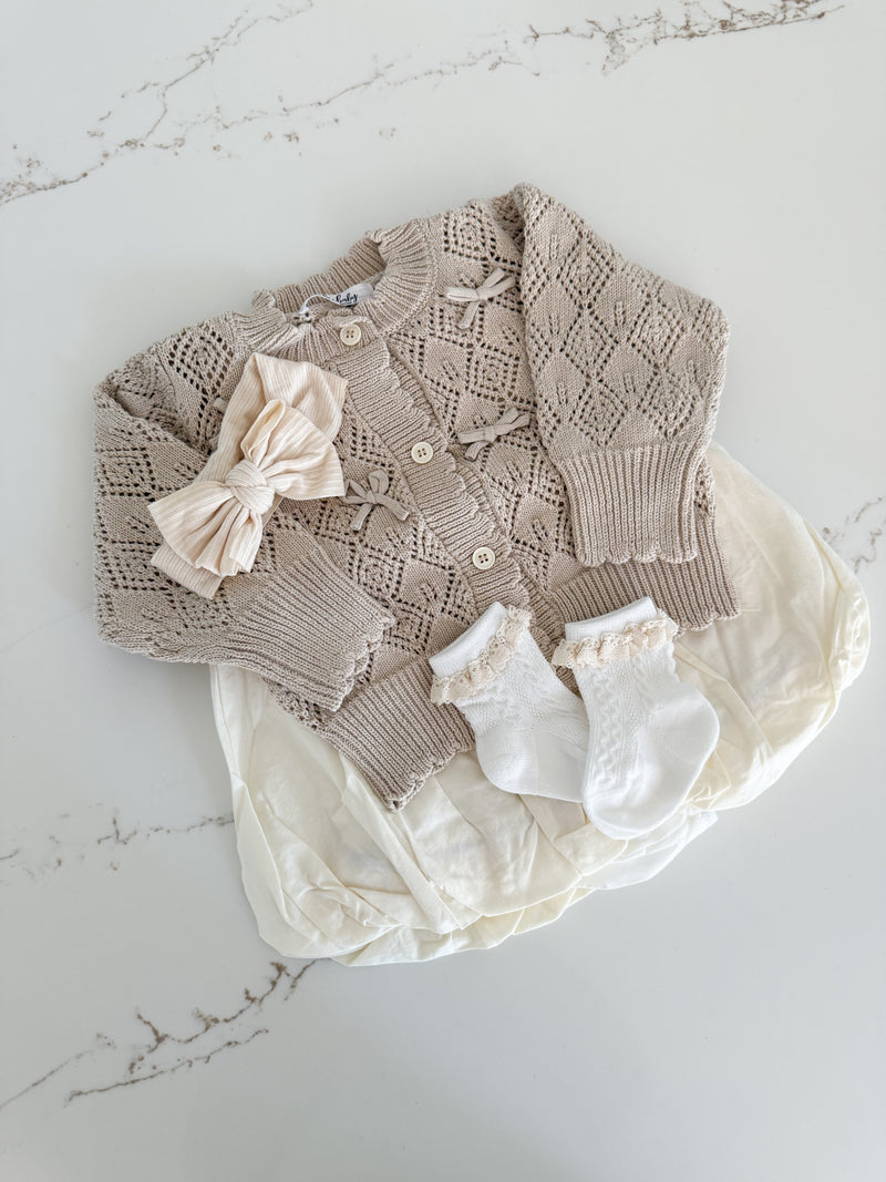 Knit Bow Cardigan