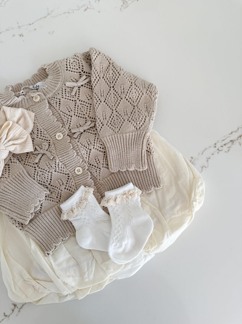Knit Bow Cardigan