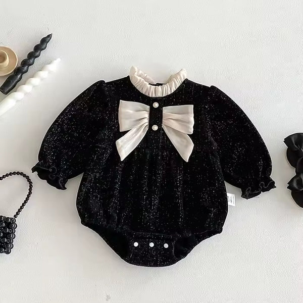 Holiday Collection - Cotton Bow Romper