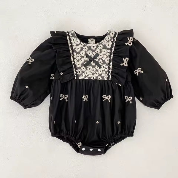 Holiday Collection - Cotton Bow Romper