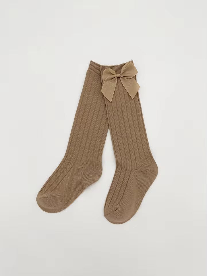 Ribbed Bow Socks- Pack of 3