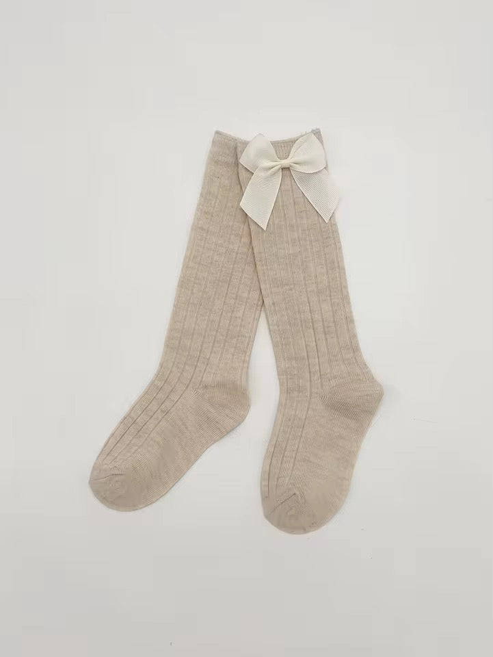 Ribbed Bow Socks- Pack of 3