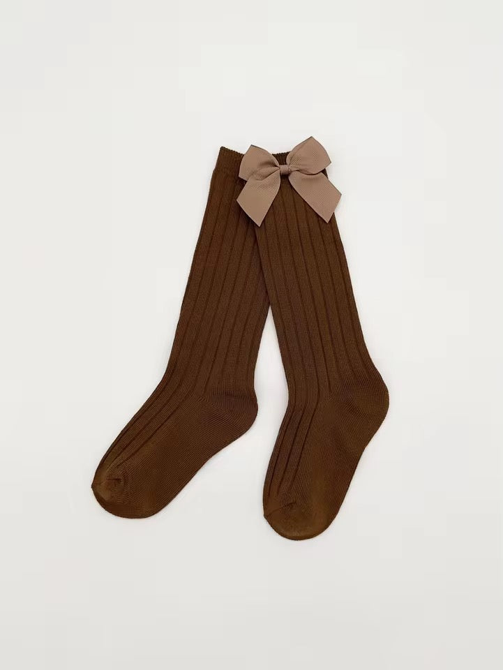 Ribbed Bow Socks- Pack of 3