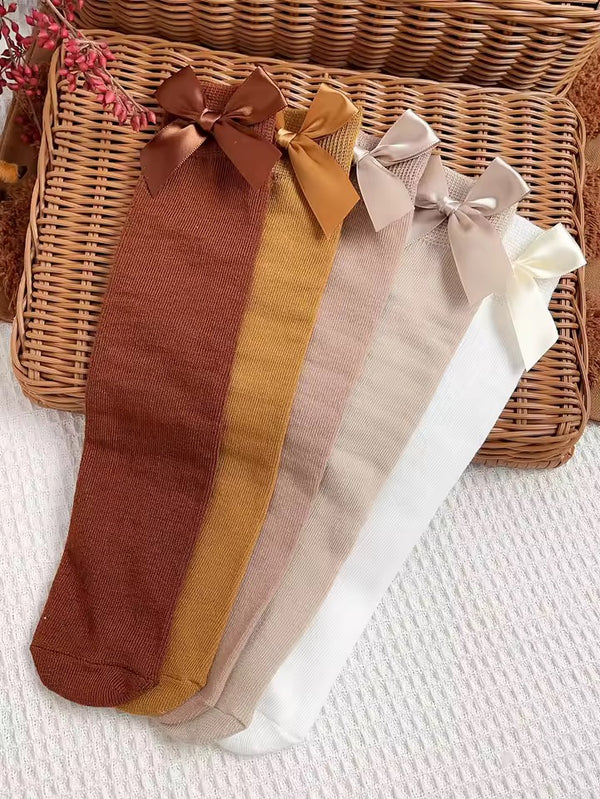 Cotton Bow Socks- Pack of 5