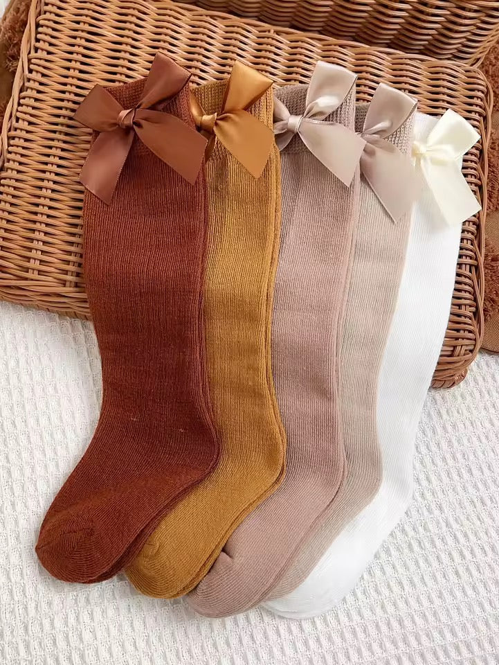 Cotton Bow Socks- Pack of 5