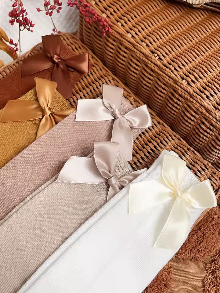 Cotton Bow Socks- Pack of 5