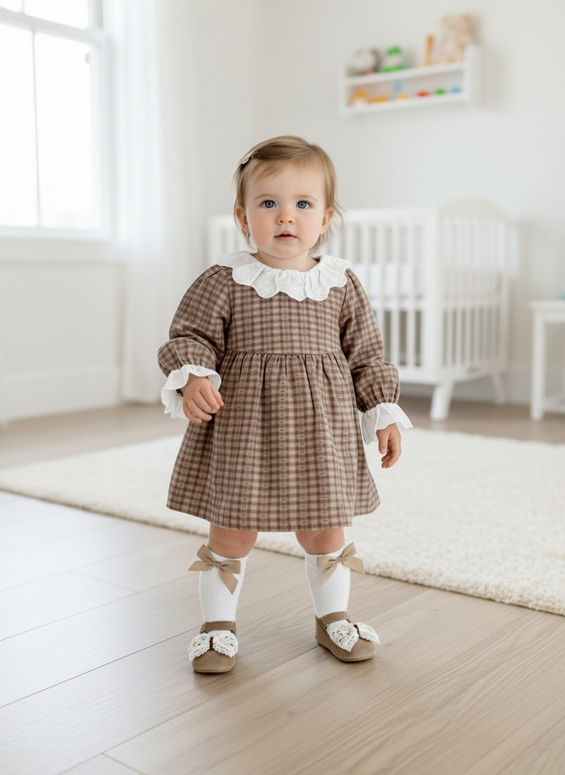 blue dress for baby girl Dolly Gingham Dress 6-12M