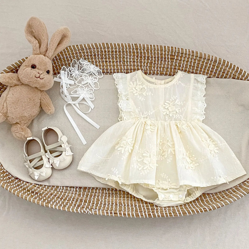 embroidered romper dress Marlo Kids